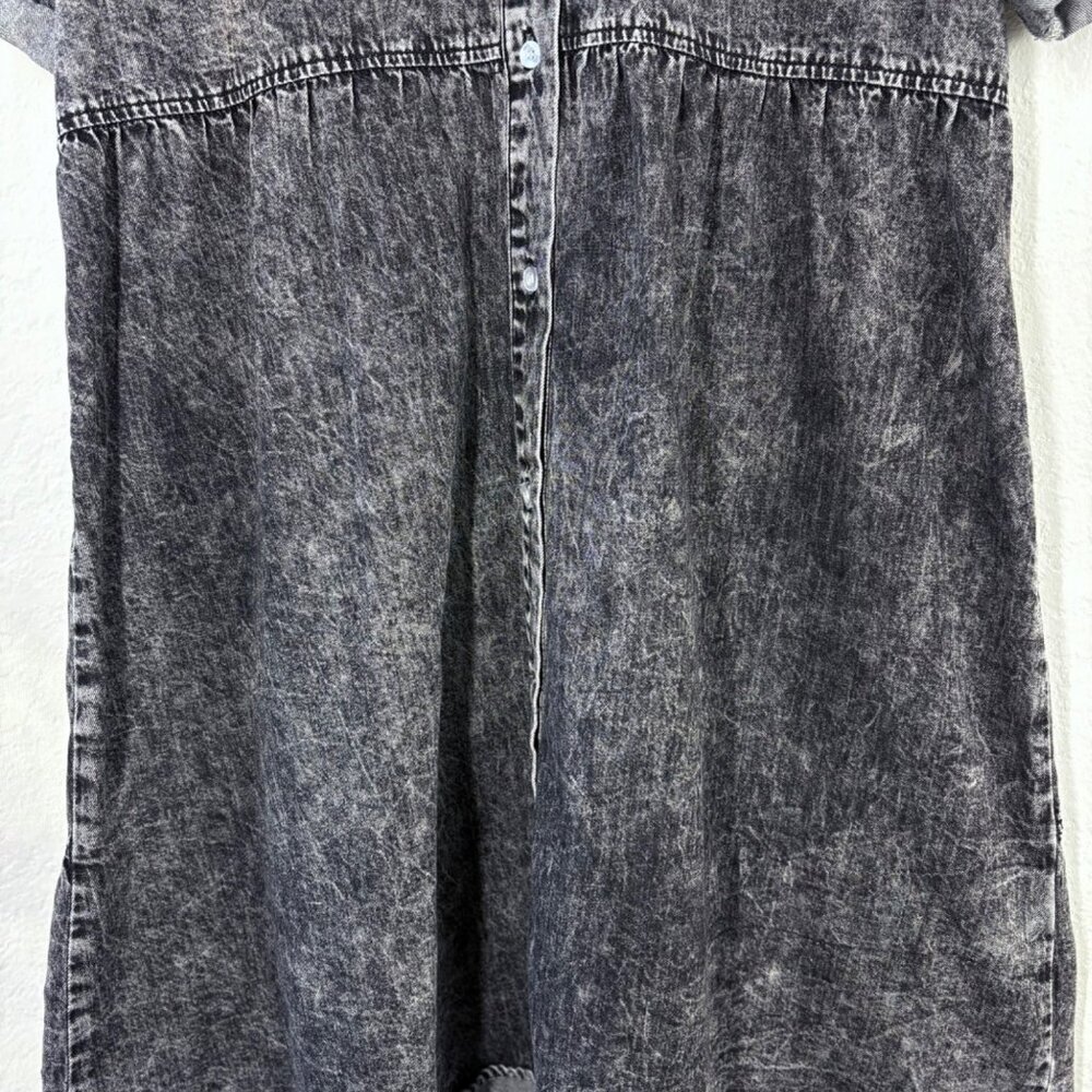 Black Denim Babydoll Dress Size Large - Picture 4 of 6
